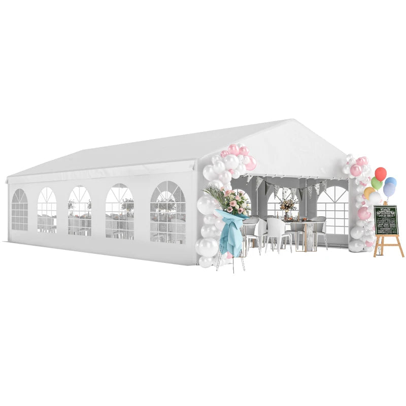 20'x33' Heavy Duty Large Party Tent & Carport with Removable Sidewalls, Portable Garage Canopy Tent, White