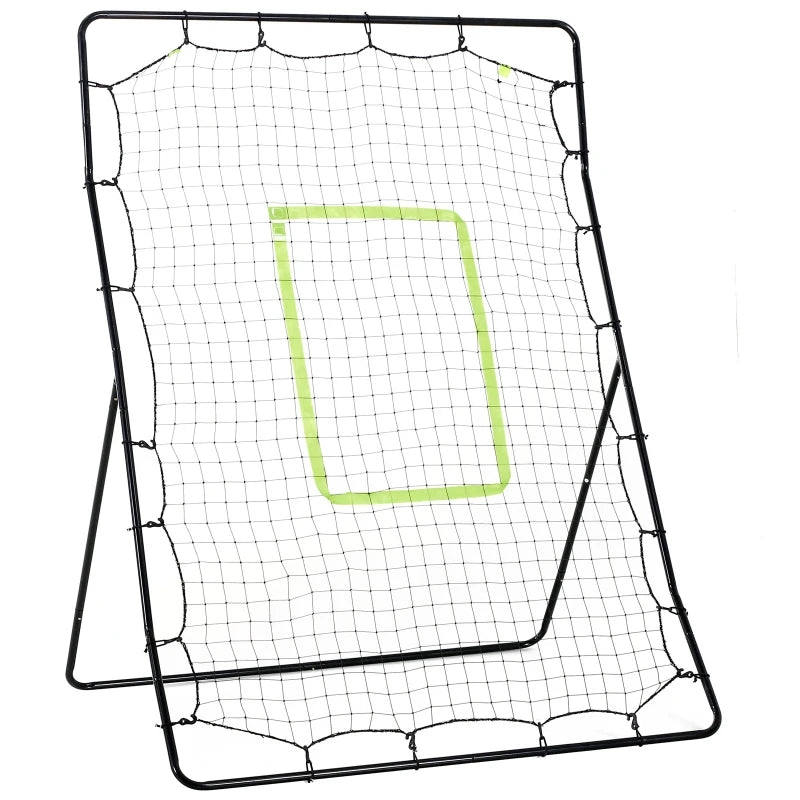 Soozier 4 x 5.7ft Volleyball Rebounder Net with Strike Zone, Baseball Lacrosse Training Net for Pitching and Fielding