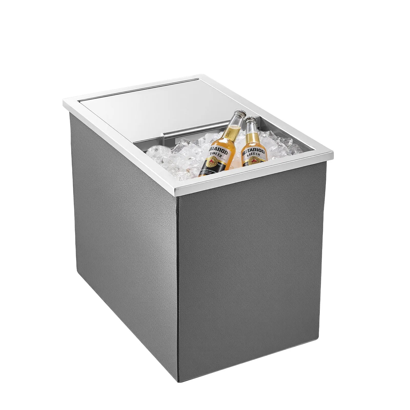 VEVOR 28.6 Qt Drop in Ice Chest Ice Cooler Ice Bin Stainless Steel 18"x12"x14.5"