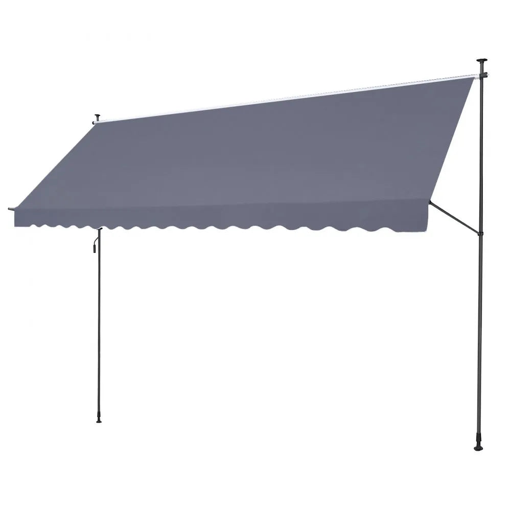 VEVOR 178x47" Patio Awning Retractable Awning Sunshade Shelter with Crank Handle