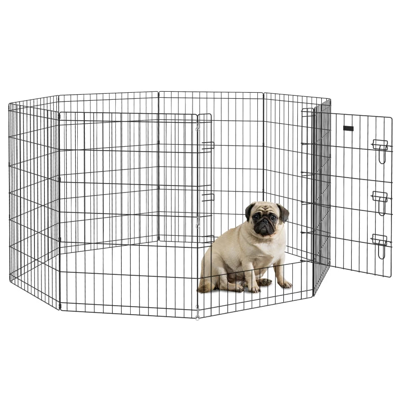 36inch Foldable Metal Exercise Pet Playpen Yard Dog Puppy Kennel Cage 8 Panel