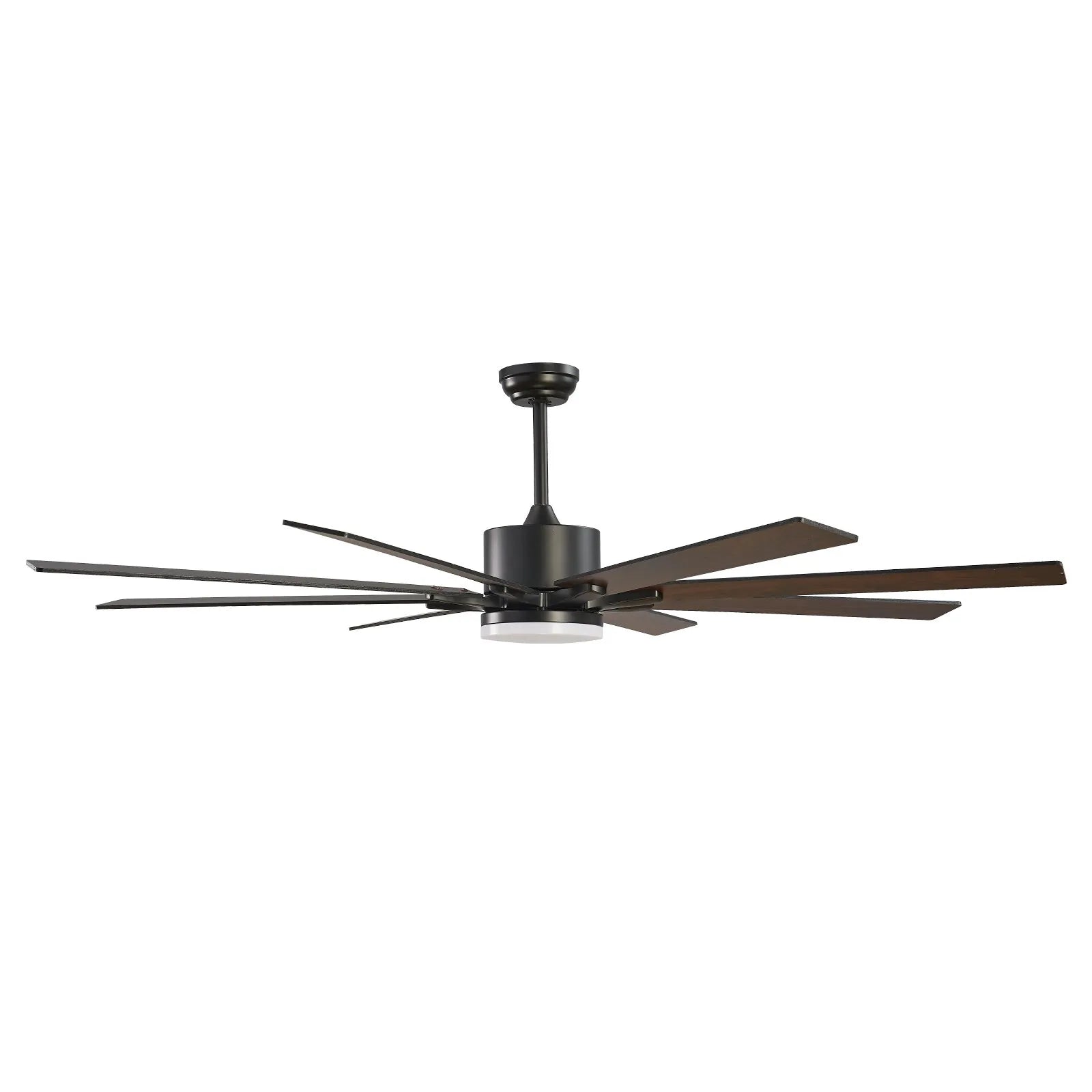 VEVOR 72 In Ceiling Fan with Light 6-Speed Remote Control Reversible Motor Black