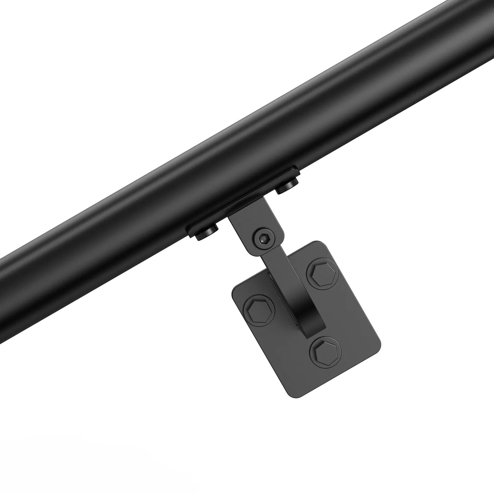 VEVOR 10ft Wall Mounted Stair Handrail Black Aluminum Indoor Outdoor Railing