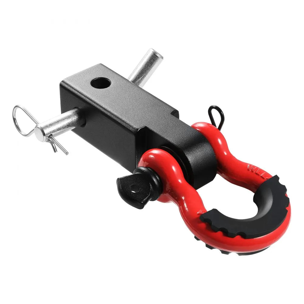 VEVOR 2" Trailer Shackle Hitch Receiver D-Ring Recovery for Truck Jeep 44100 lbs