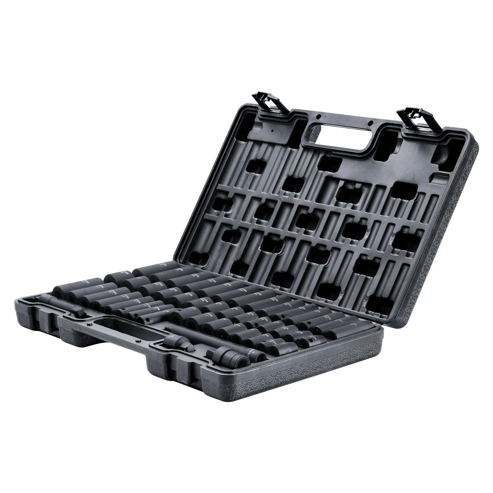 VEVOR 1/2" Drive Impact Socket Set, 34 Piece Socket Set Metric 8-36mm, 6 Point Cr-MO Alloy Steel for Auto Repair, Easy-to-Read Size Markings, Rugged Construction, Includes Storage Case