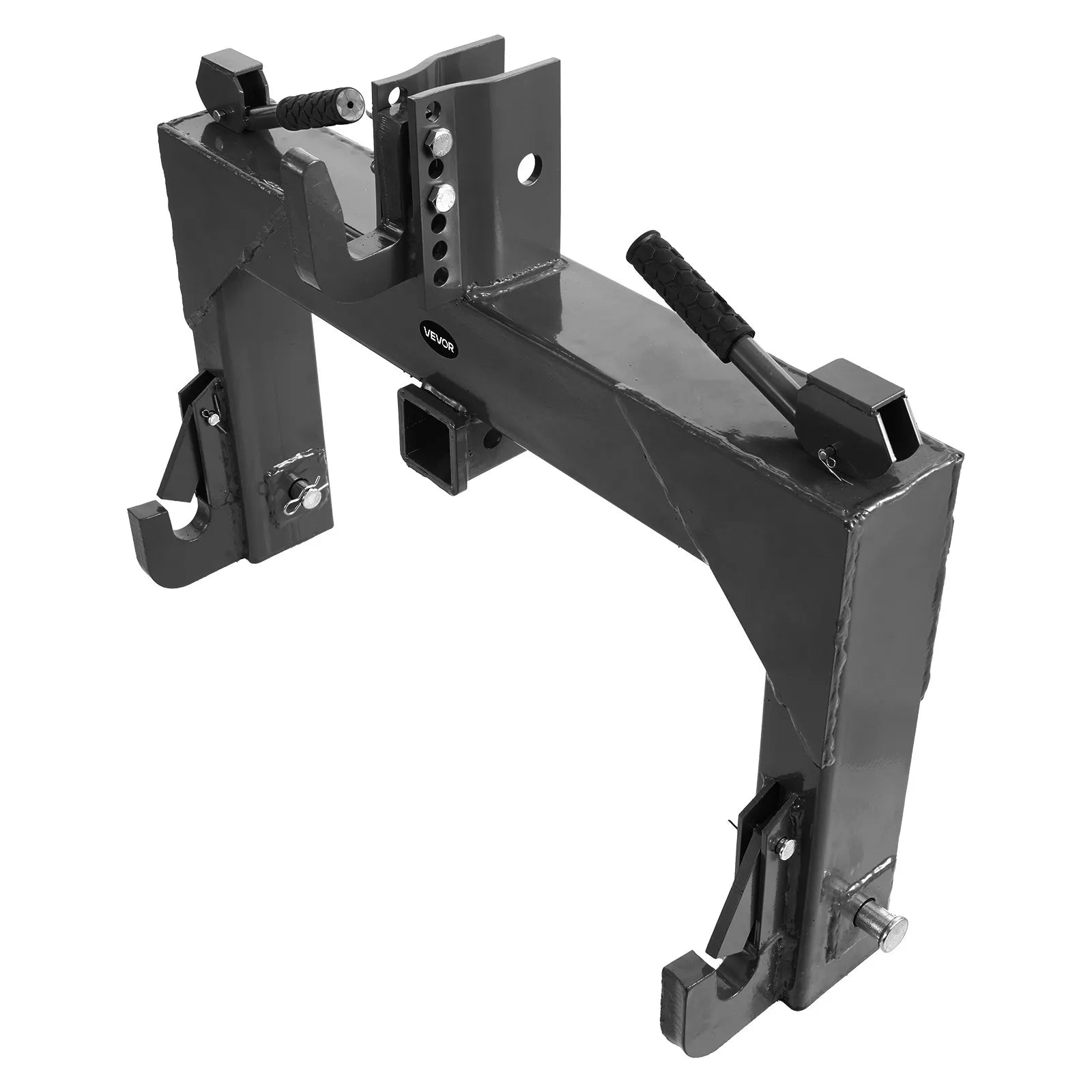 VEVOR 3-Point Quick Hitch 2" Receiver Fit Category 1 & 2 Tractor 3000lb Black