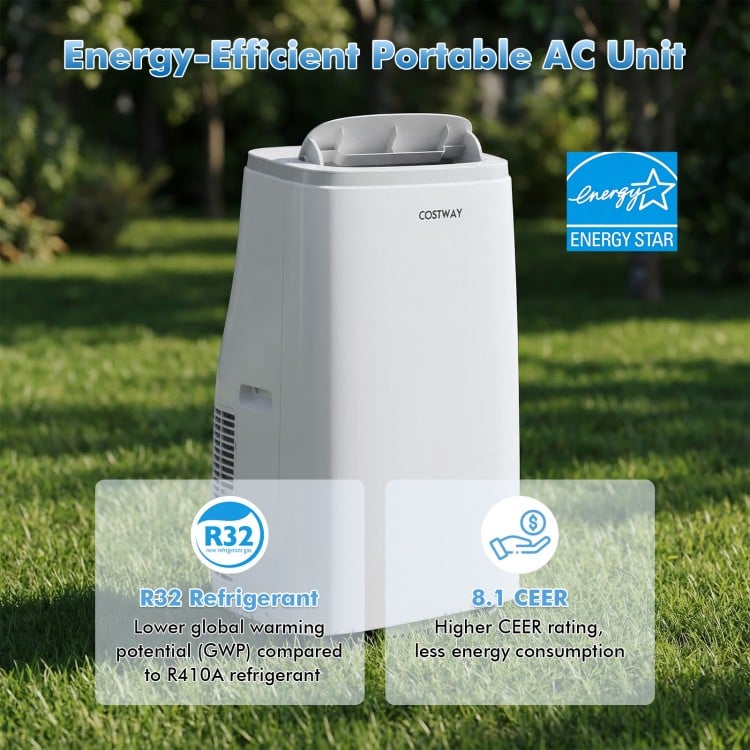 15000 BTU Portable Air Conditioner with APP Control and Fan-White