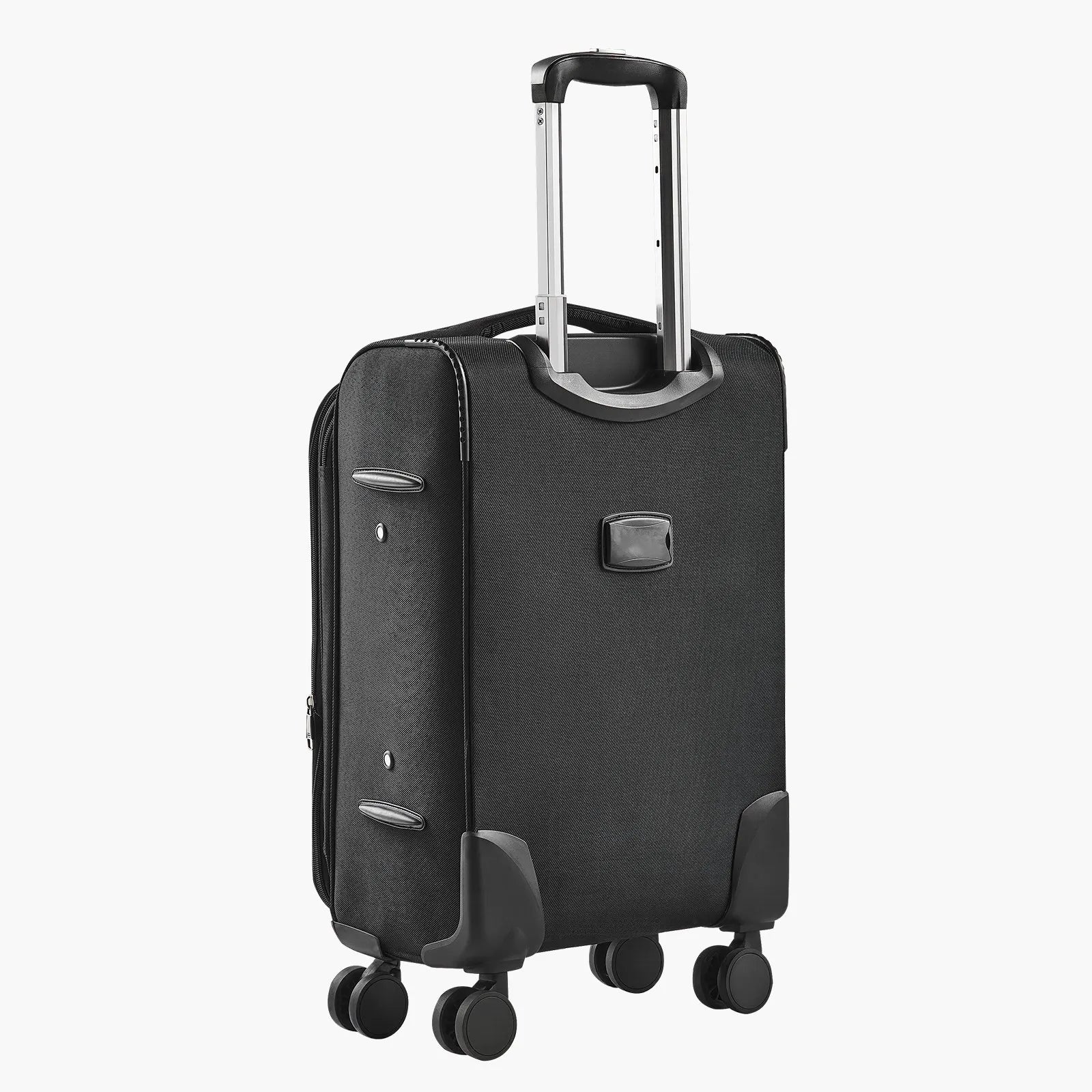 VEVOR 28" Softside Expandable Luggage with Spinner Wheels Checked Suitcase Black