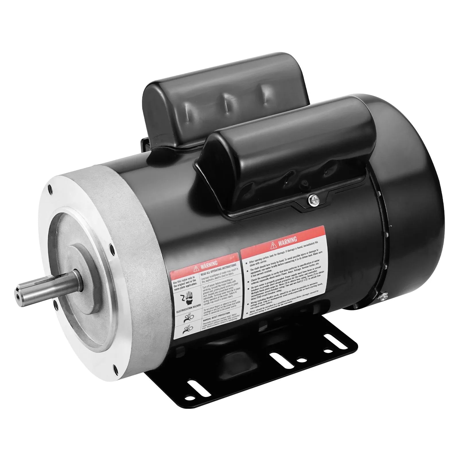 VEVOR 1.5HP Electric Motor 1725RPM AC115/230V 56C Frame 1-Phase 5/8" Keyed Shaft