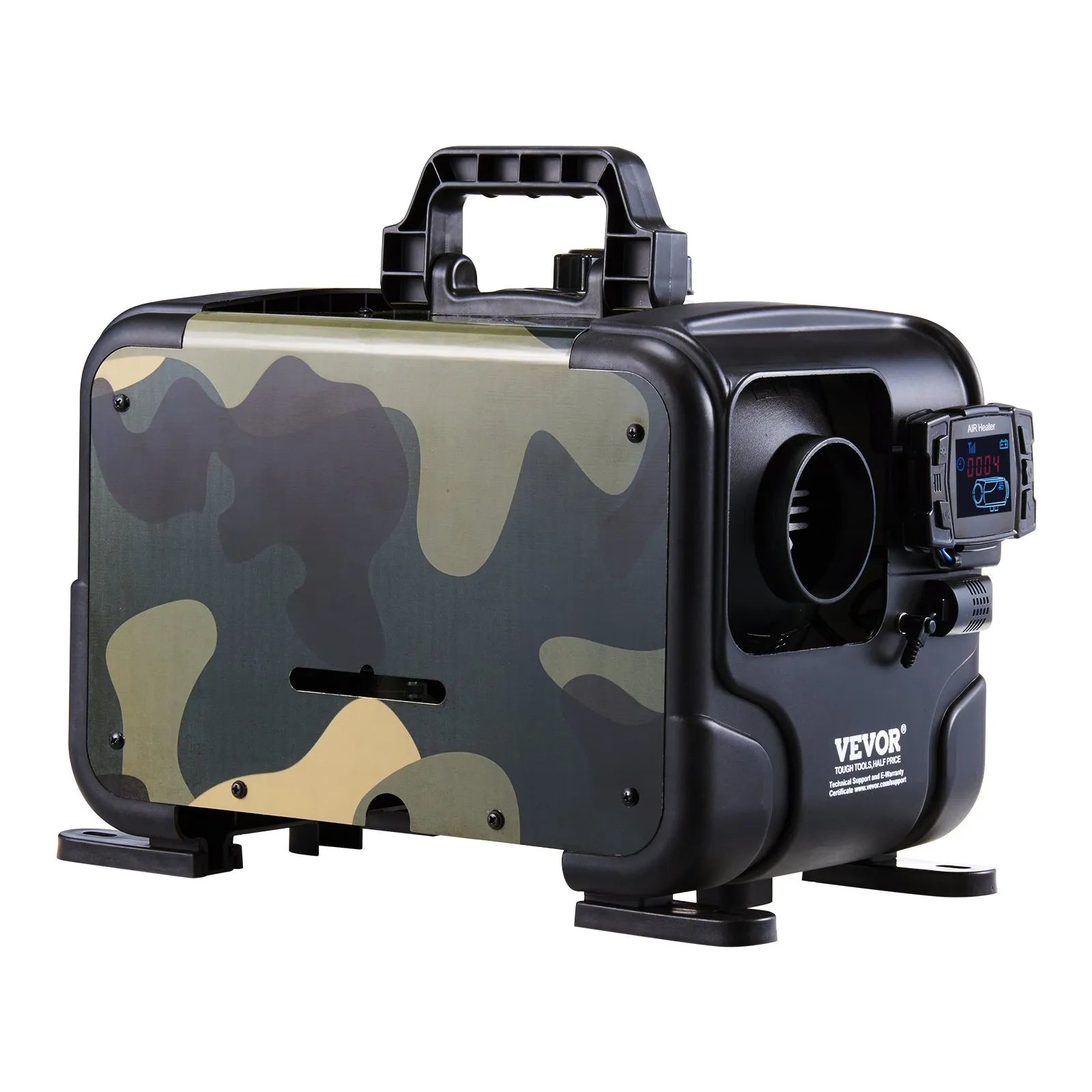 VEVOR 8KW Diesel Heater, 12V/24V All-in-One Air Heater, Bluetooth App, Remote & Display, CO Alarm, Fast Heating Horizontal Portable Heater for Vehicles & Garage