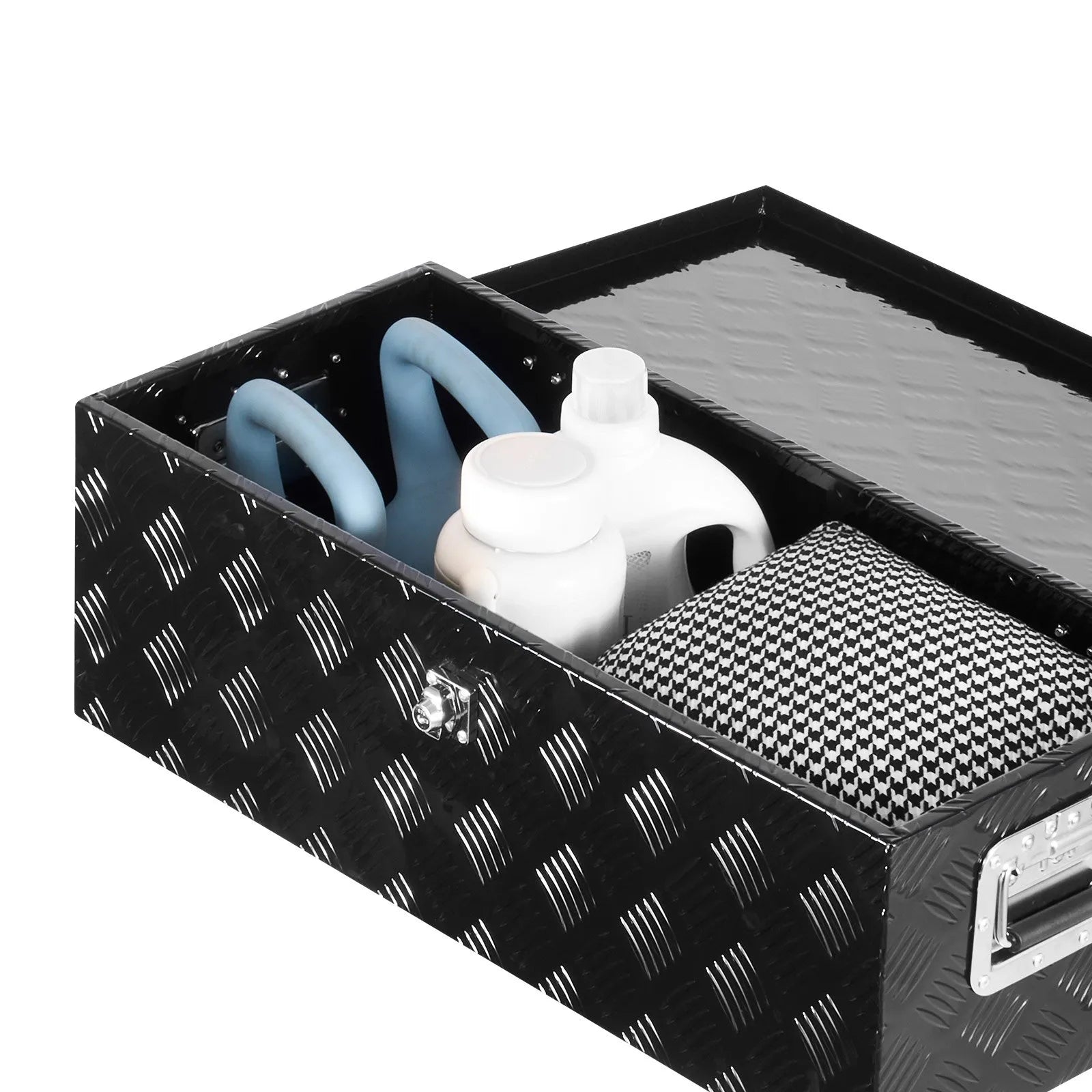 VEVOR 30"x13"x9.6" Heavy Duty Aluminum Truck Bed Tool Box for Pickup RV Black