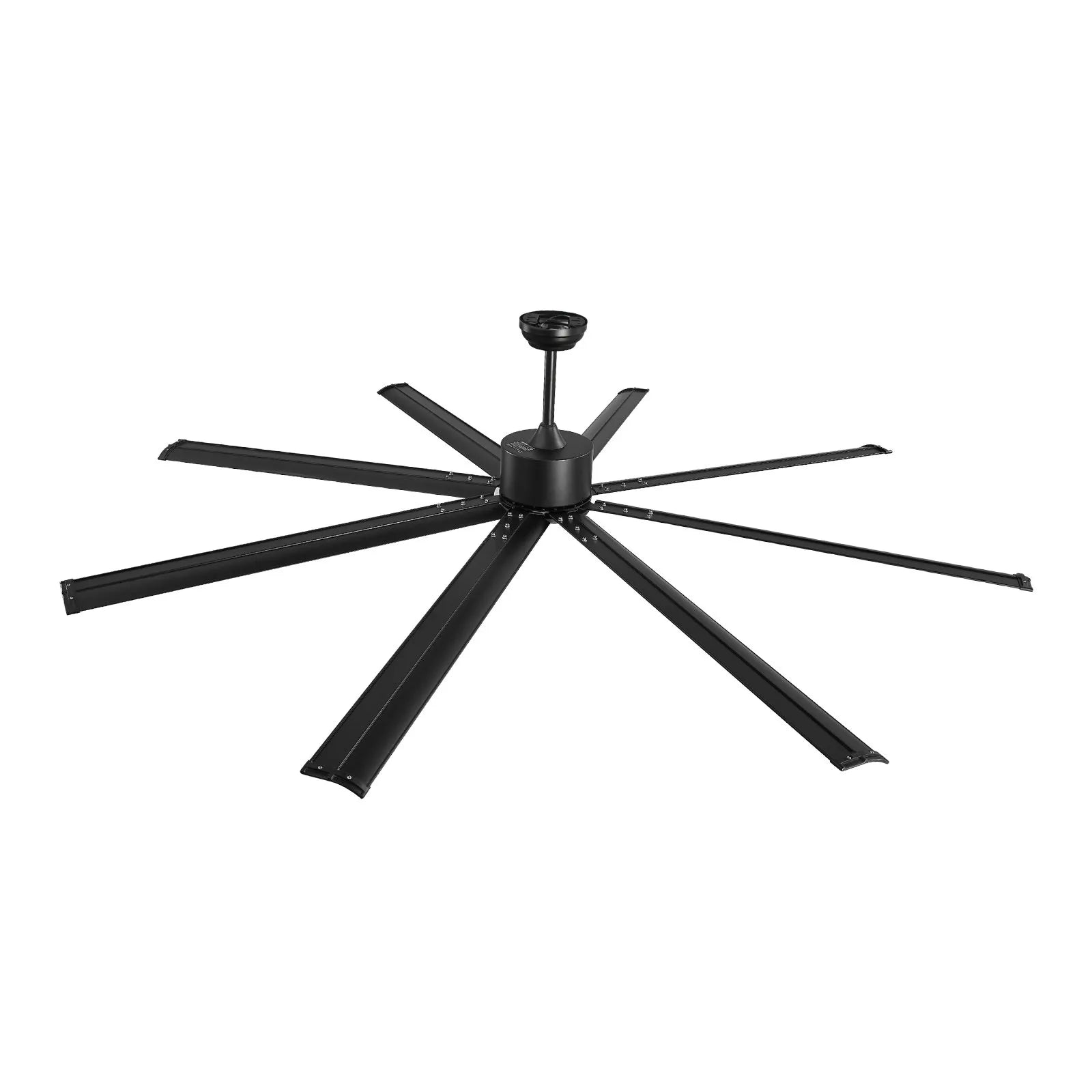 VEVOR 84" Aluminum Ceiling Fan No Light Remote Control Reversible DC Motor Black