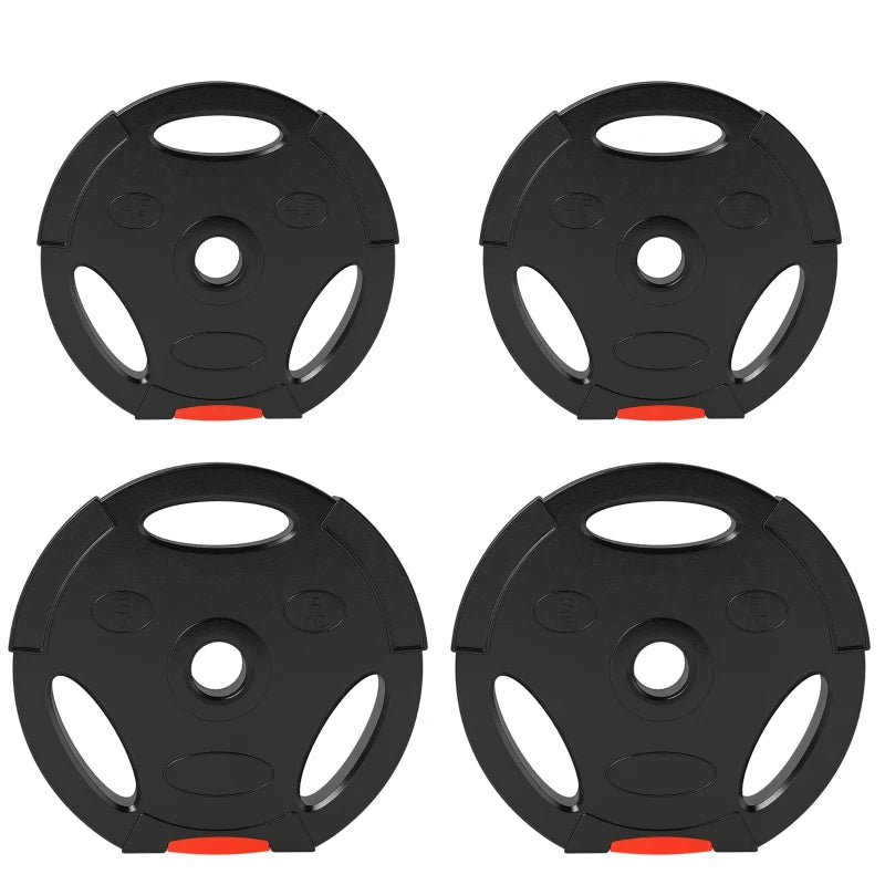Soozier 1-Inch Weight Plates, Barbell Weights Set for Weightlifting and Strength Training, 2 x 11lbs + 2 x 5.5lbs