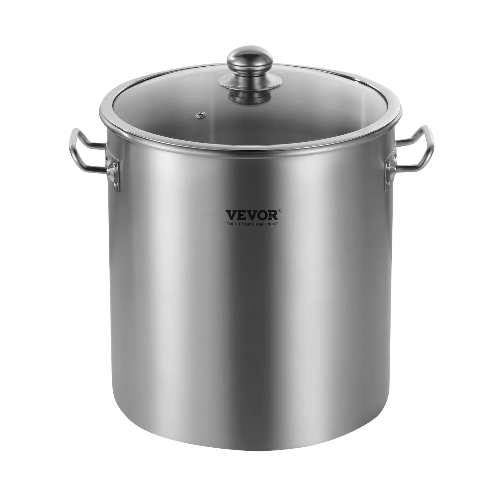 VEVOR 24QT Stainless Steel Stockpot Cooking Kitchen Sauce Pot with Lid Handle