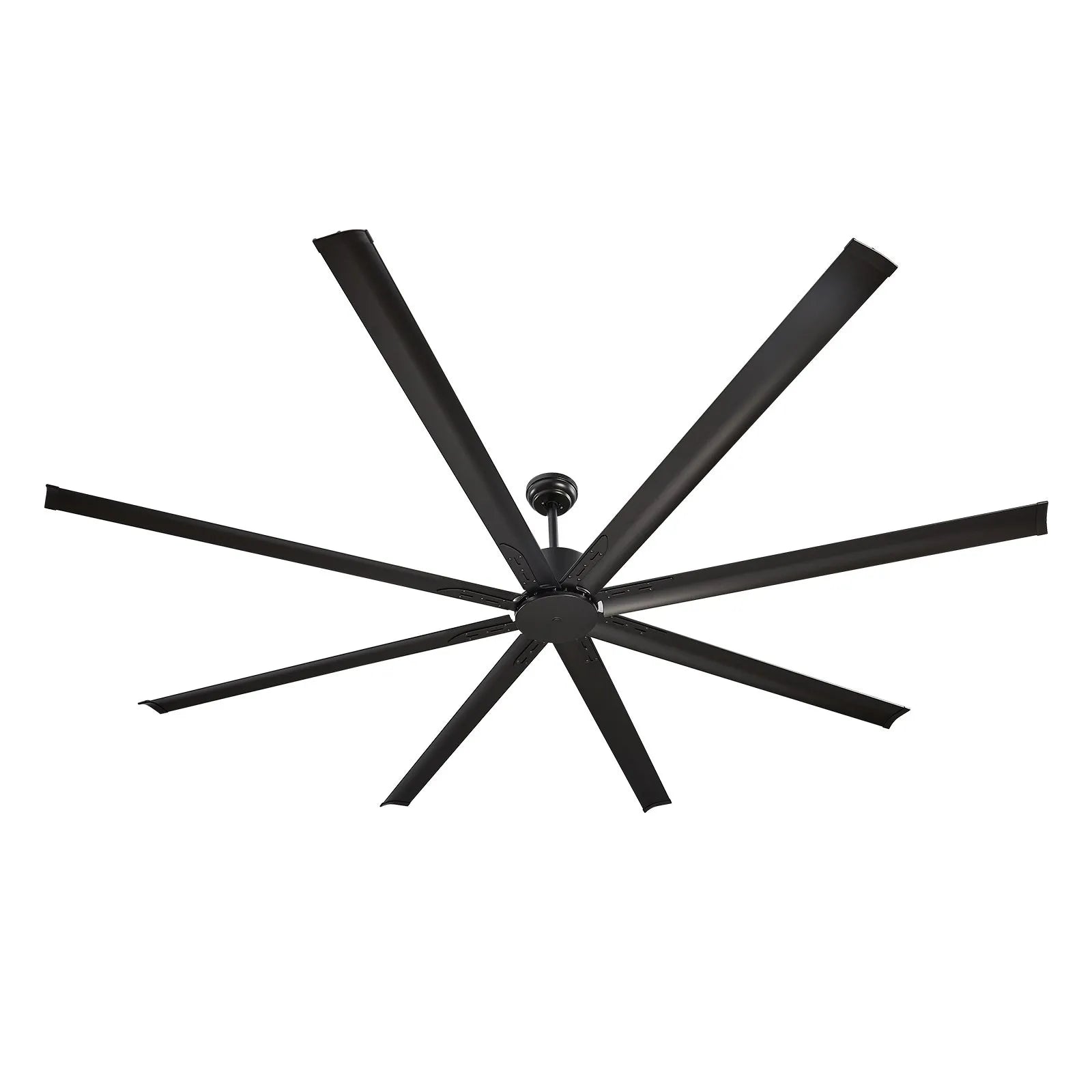 VEVOR 96" Aluminum Ceiling Fan No Light Remote Control Reversible Motor Black