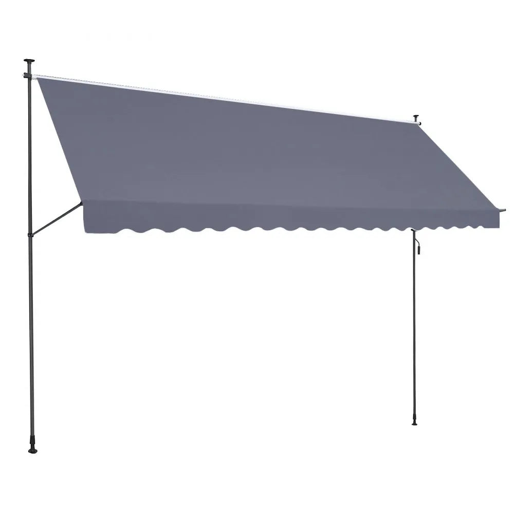 VEVOR 178x47" Patio Awning Retractable Awning Sunshade Shelter with Crank Handle