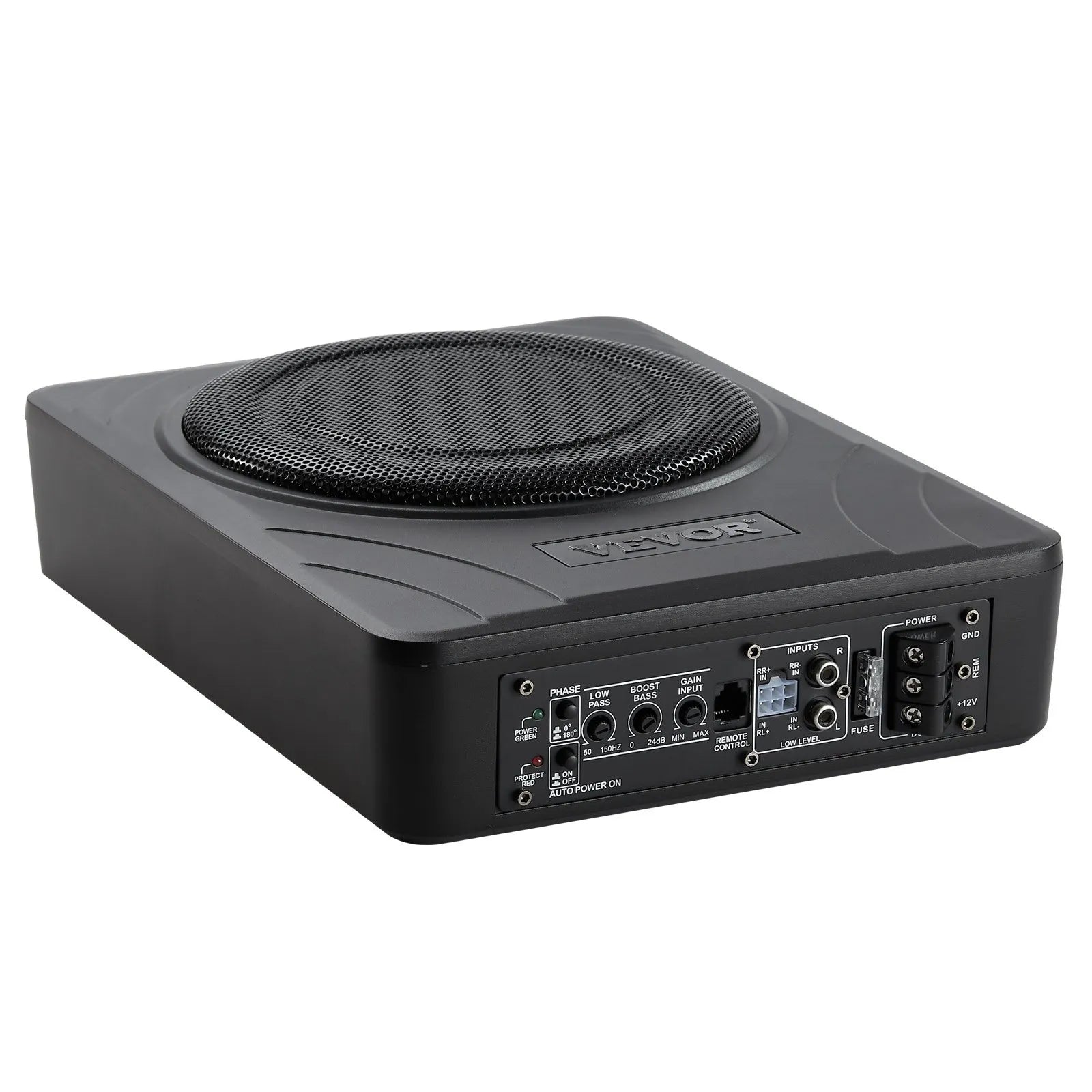 VEVOR 8" 300W Under Seat Car Subwoofer Slim Powered Car/Truck Subwoofer System