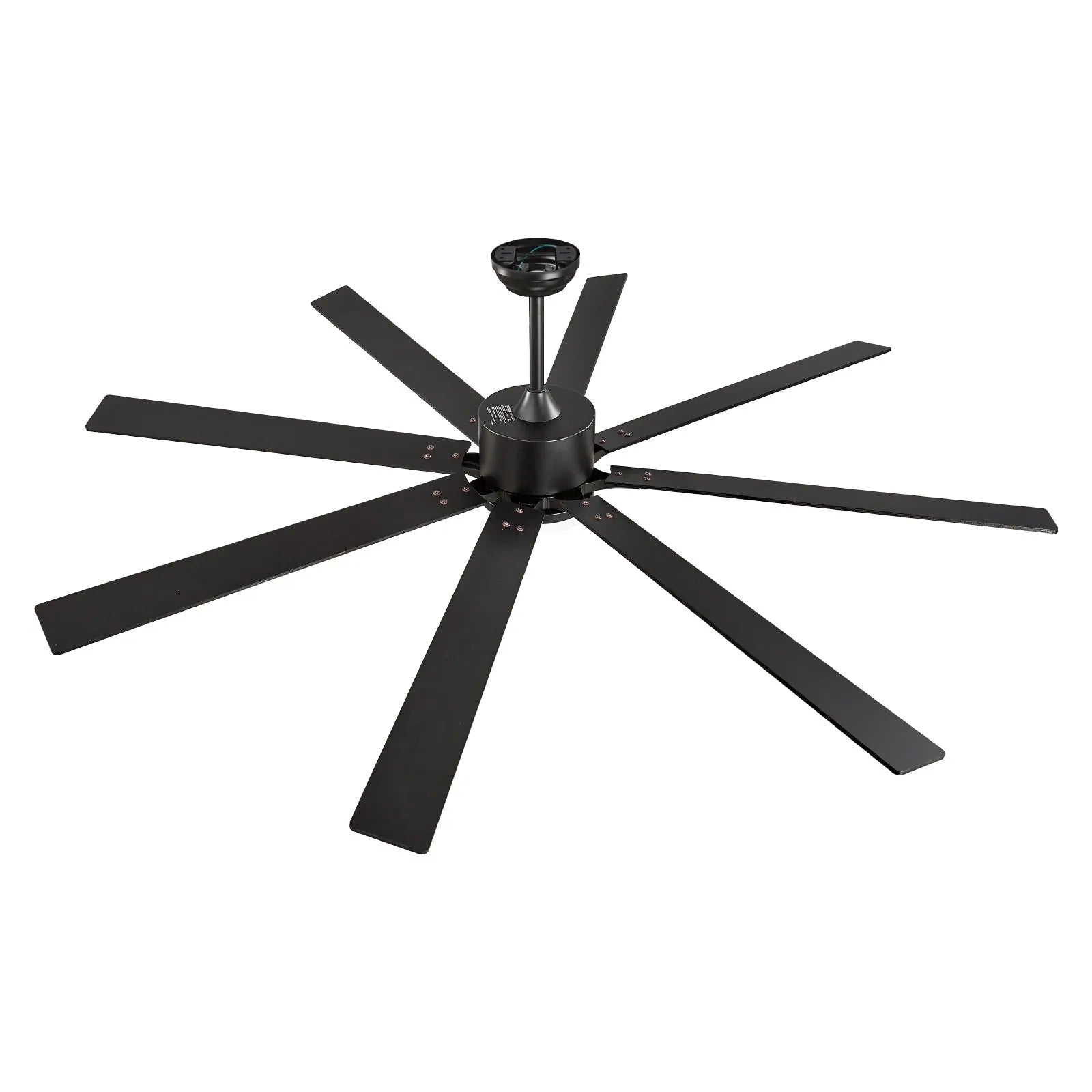 VEVOR 72 In Ceiling Fan with Light 6-Speed Remote Control Reversible Motor Black