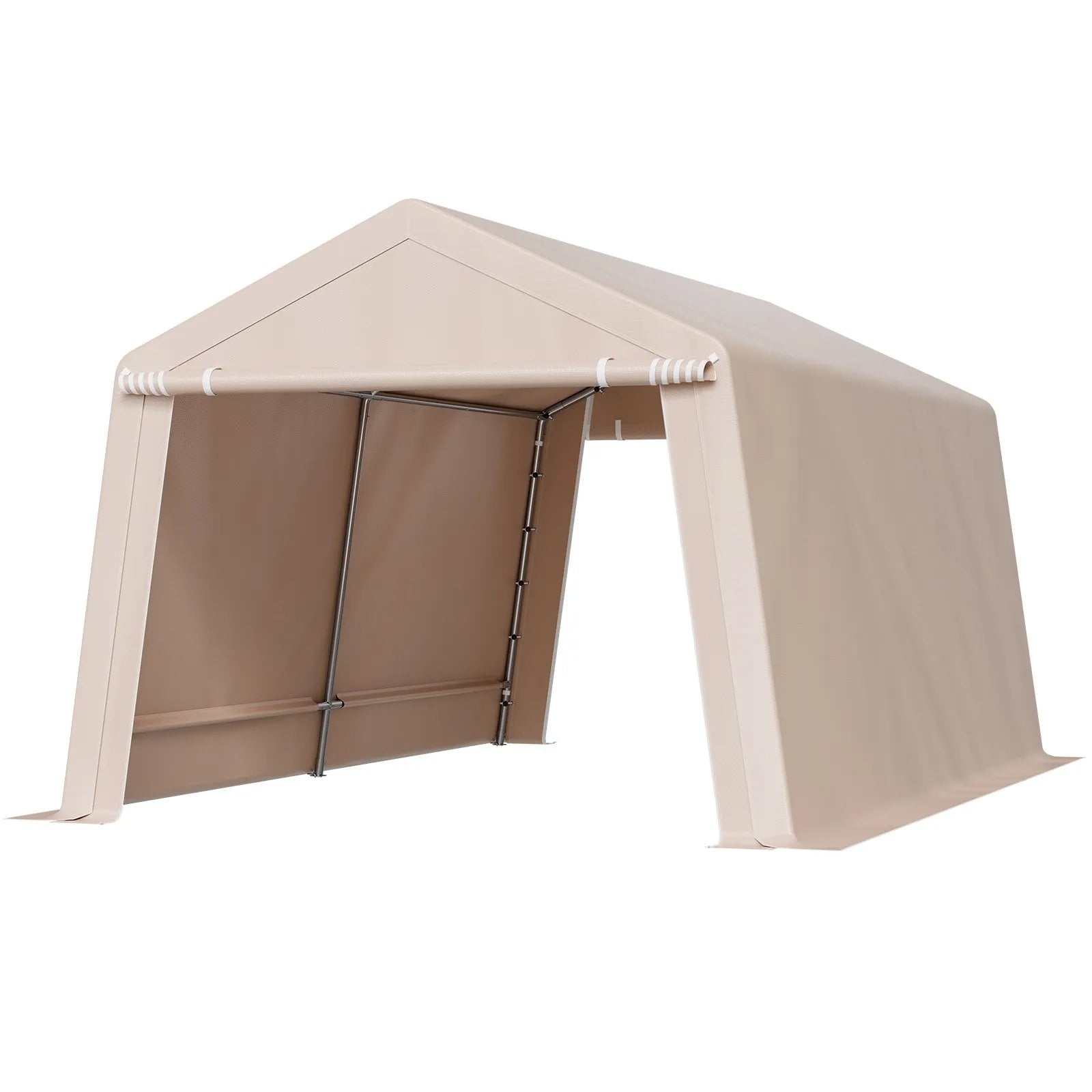 VEVOR Outdoor Storage Portable Shed 10x15 ft Waterproof Canopy Garage 2 Doors