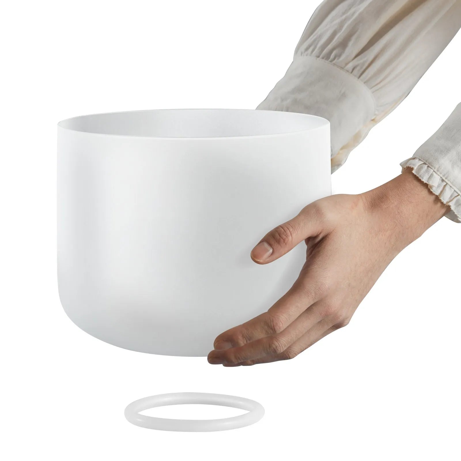 2PCS Crystal Singing Bowls 8" and 10" A & F Note Singing Bowls with Carrying Bag