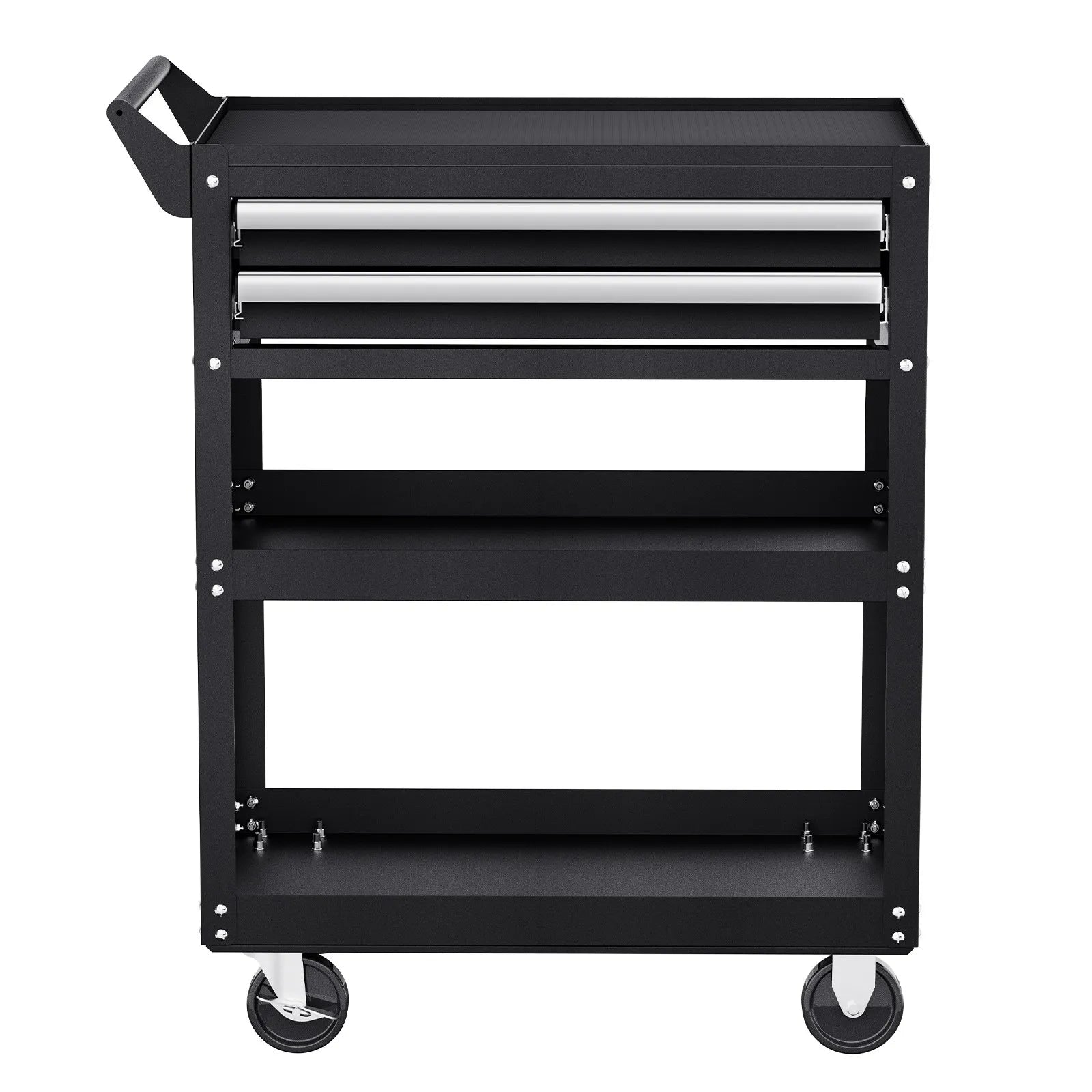 VEVOR 5-Tier Tool Cart on Wheels 400 lb Rolling Work Cart with Drawer & Pegboard
