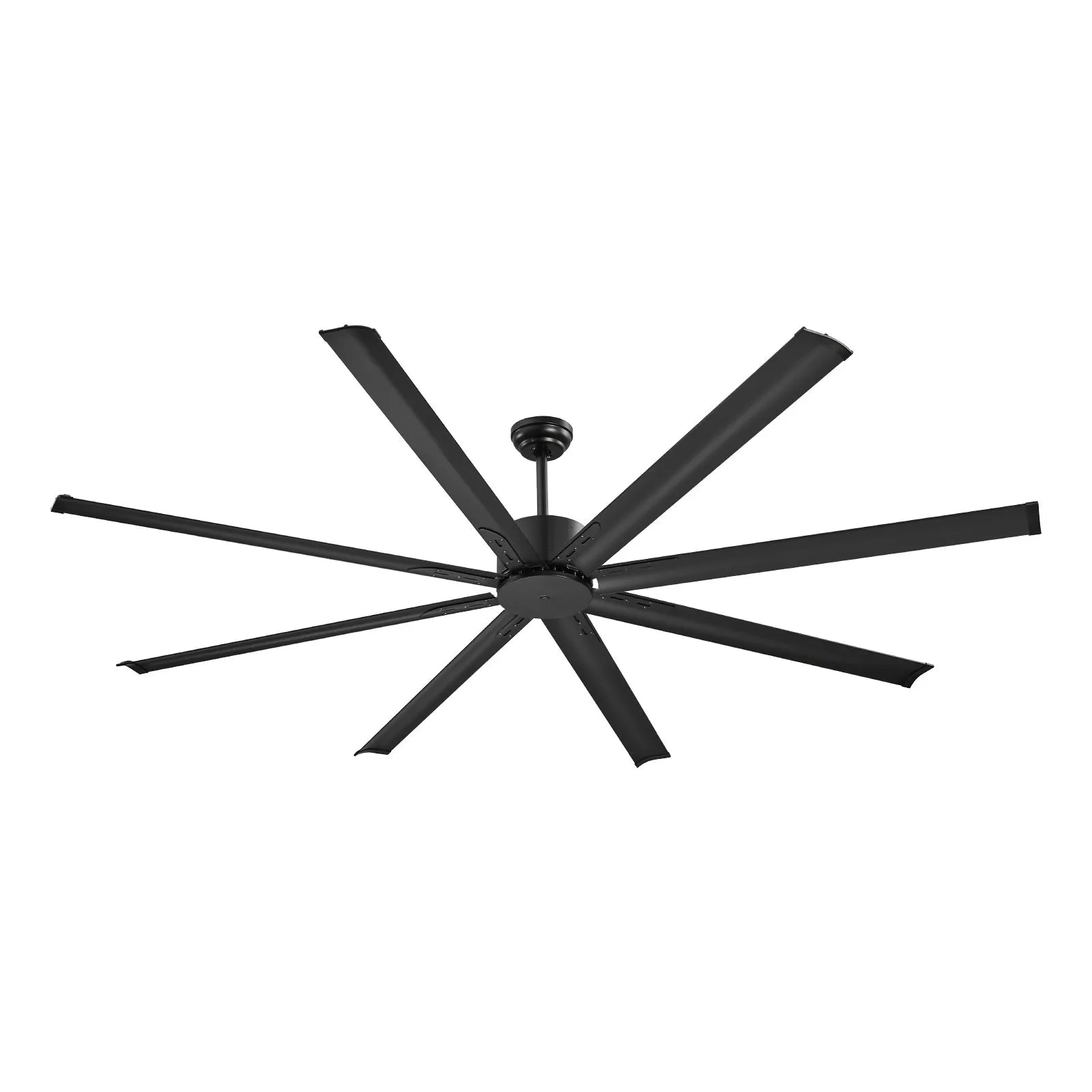 VEVOR 84" Aluminum Ceiling Fan No Light Remote Control Reversible DC Motor Black