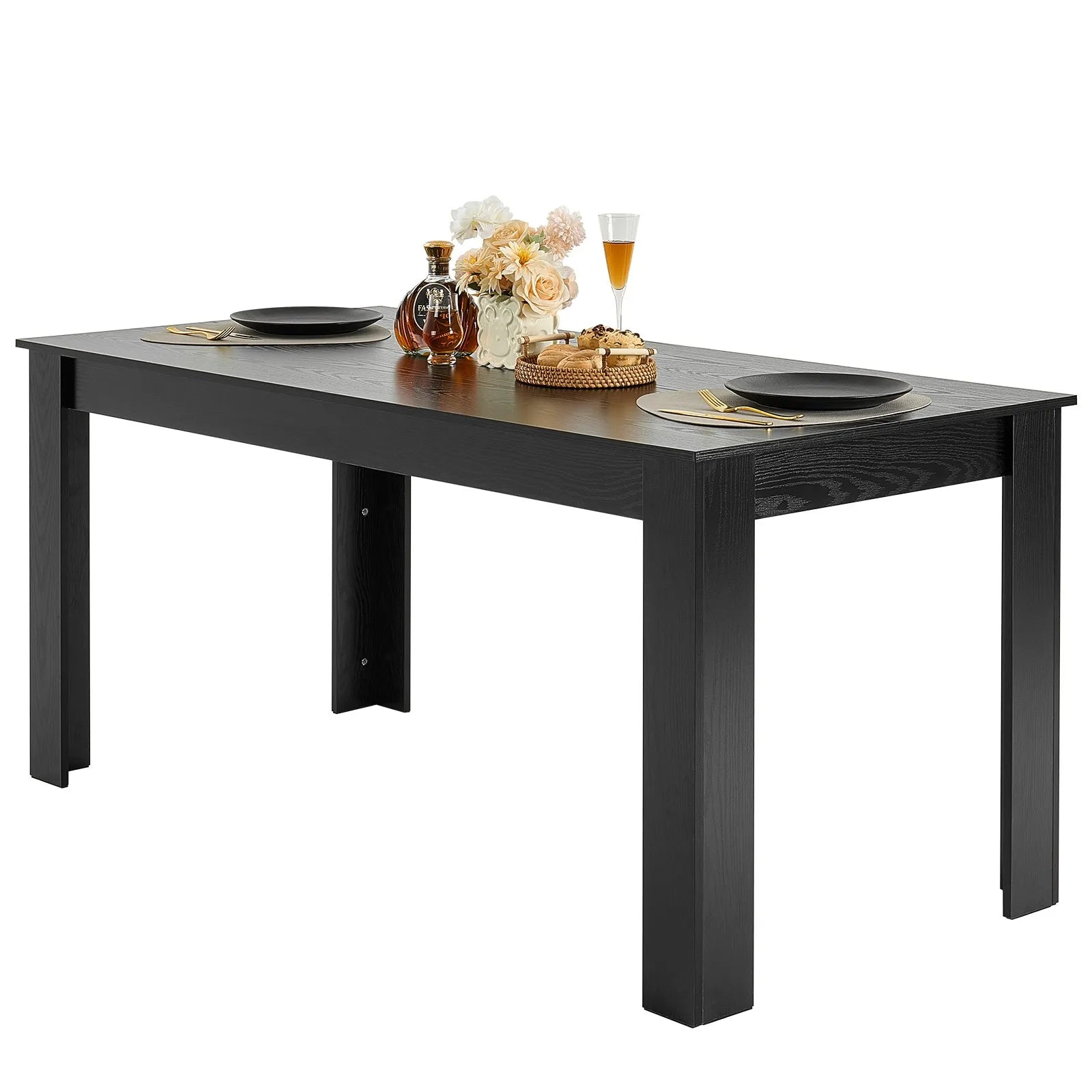 VEVOR 63in Rectangle Dining Table Wood Kitchen Table for 4-6 Person (Only Table)