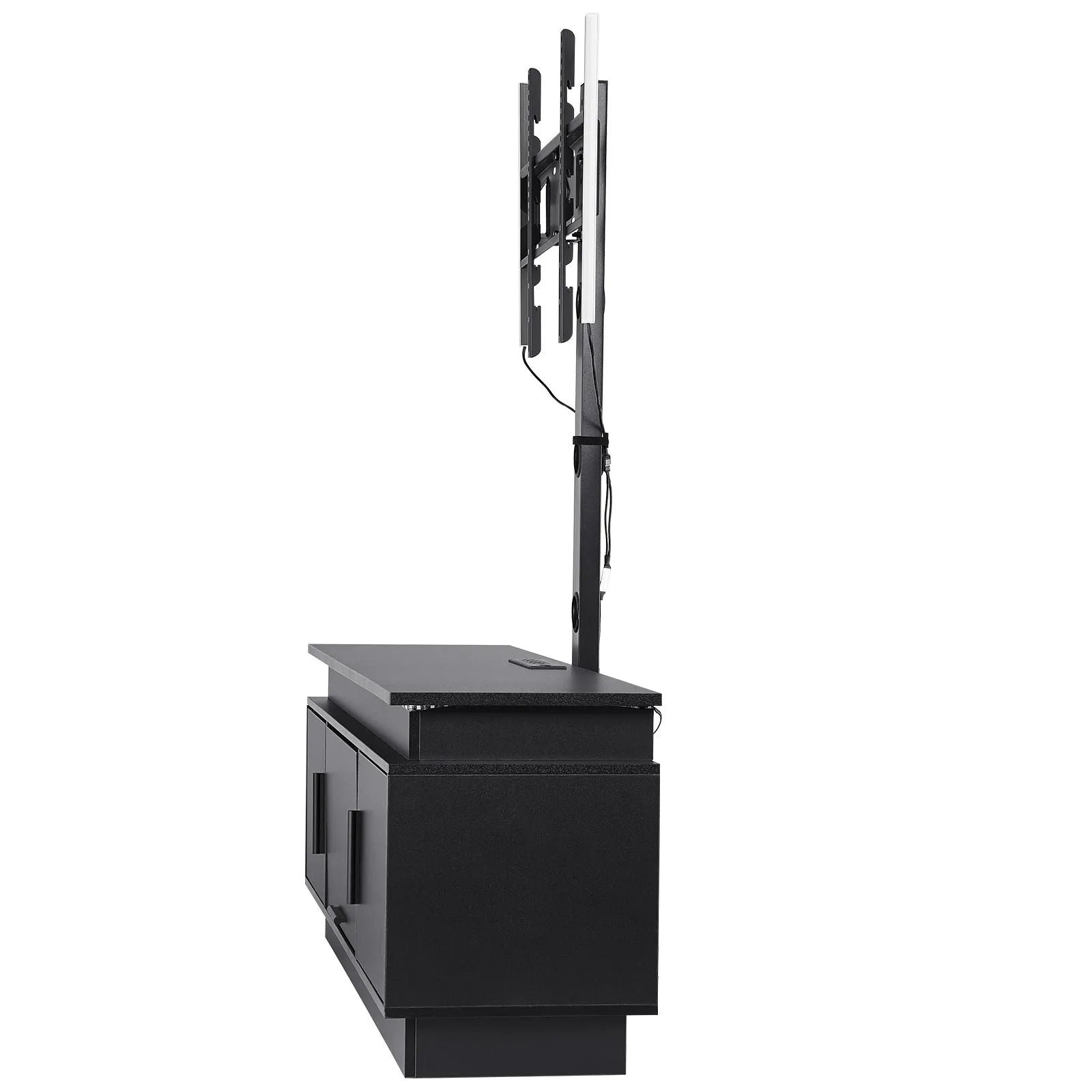 VEVOR 60" TV Stand with Mount for up to 75 in TVs with Power Outlet & LED Lights