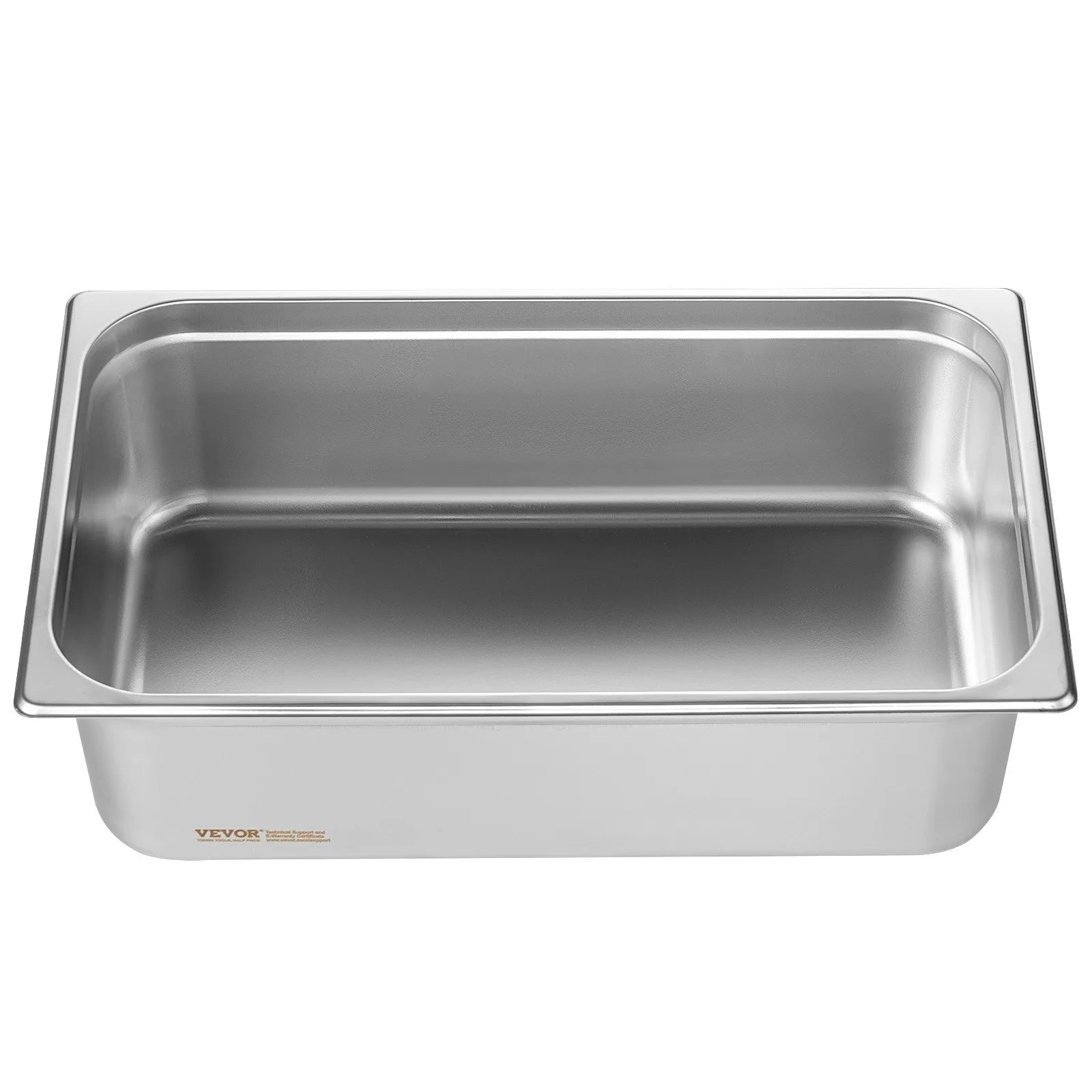 VEVOR 6 Pack Hotel Pans, Full Size Anti-Jam Steam Pan, 0.8mm Thick Stainless Steel Restaurant Steam Table Pan, 6-Inch Deep Commercial Table Pan, Catering Storage Food Pan, for Industrial & Scientific