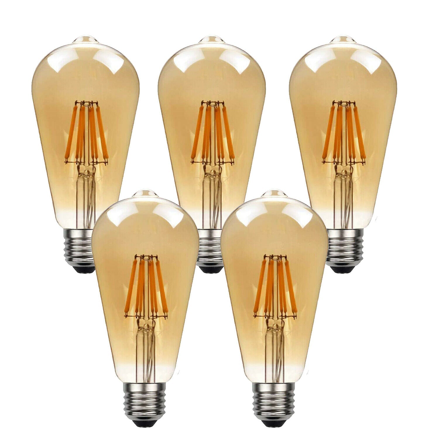 1/3/5/10 Pack LED Bulb ST64 8W Warm White E26 Vintage Edison Bulb~1140