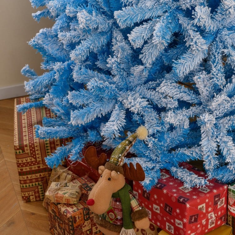 2025 New Artificial Christmas Tree with 456 Branch Tips and Folding Metal Stand-7FT