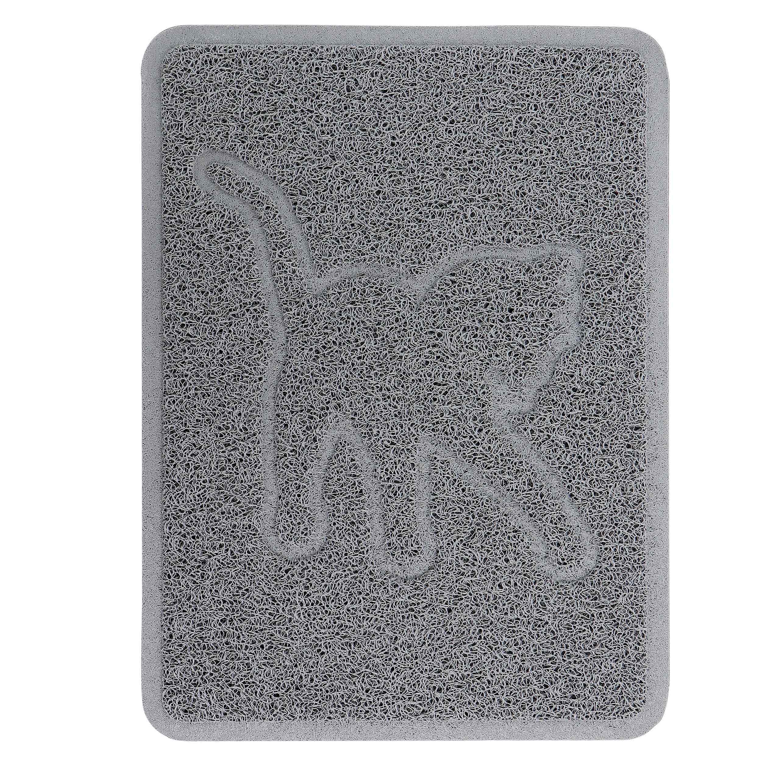 Gibson Everyday Pet Elements 18.5 x 13.78 Inch Cat Silhouette Placemat in Grey - Free Shipping