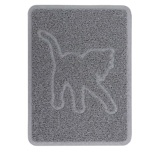 Gibson Everyday Pet Elements 18.5 x 13.78 Inch Cat Silhouette Placemat in Grey - Free Shipping