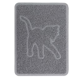 Gibson Everyday Pet Elements 18.5 x 13.78 Inch Cat Silhouette Placemat in Grey - Free Shipping