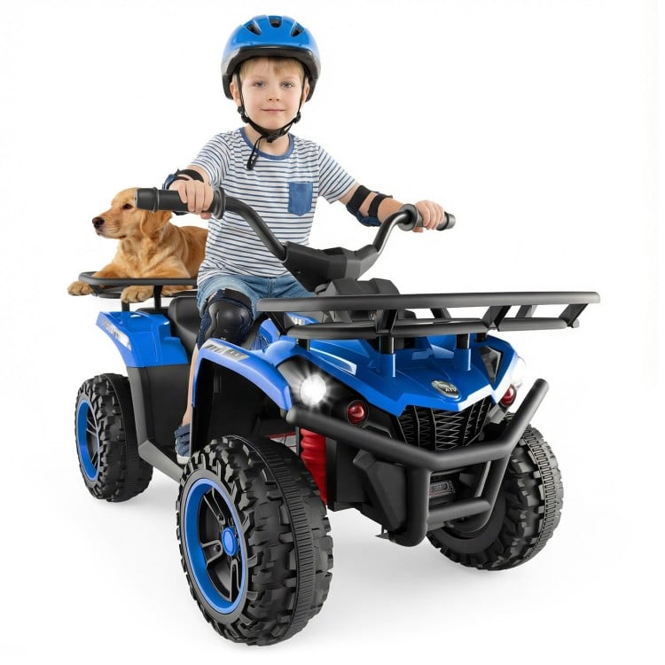 24V Electric Ride On Quad with LED Headlights-Blue