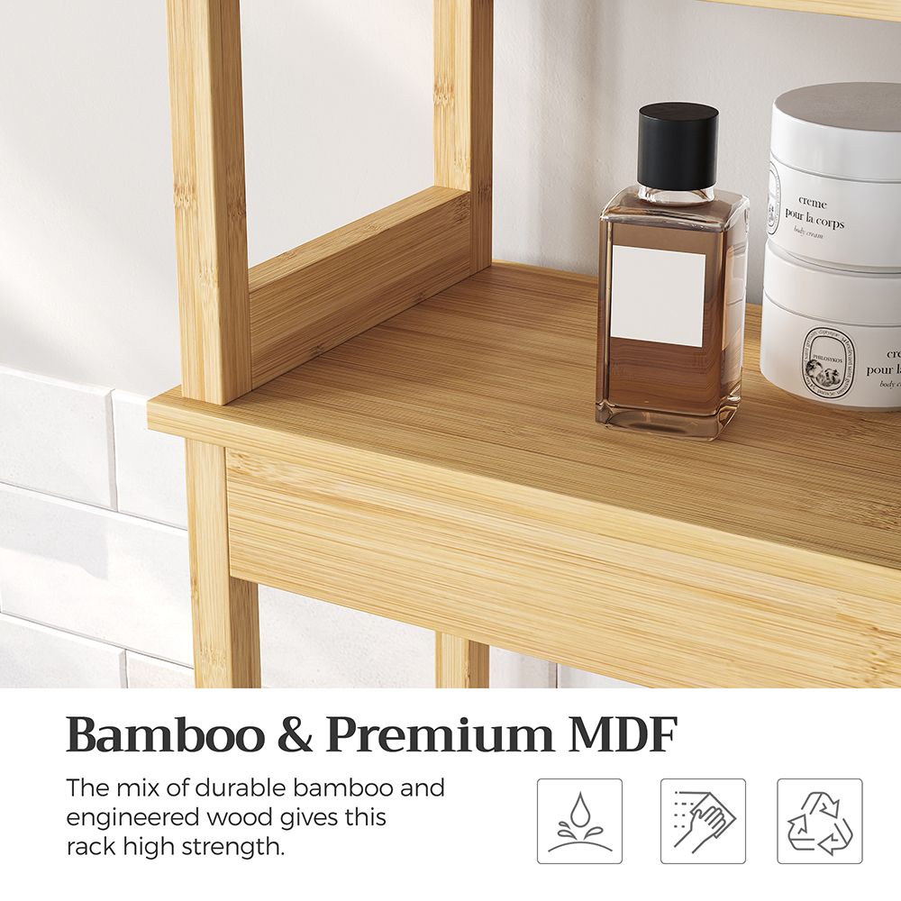 SONGMICS Bamboo Over The Toilet Storage Cabinet