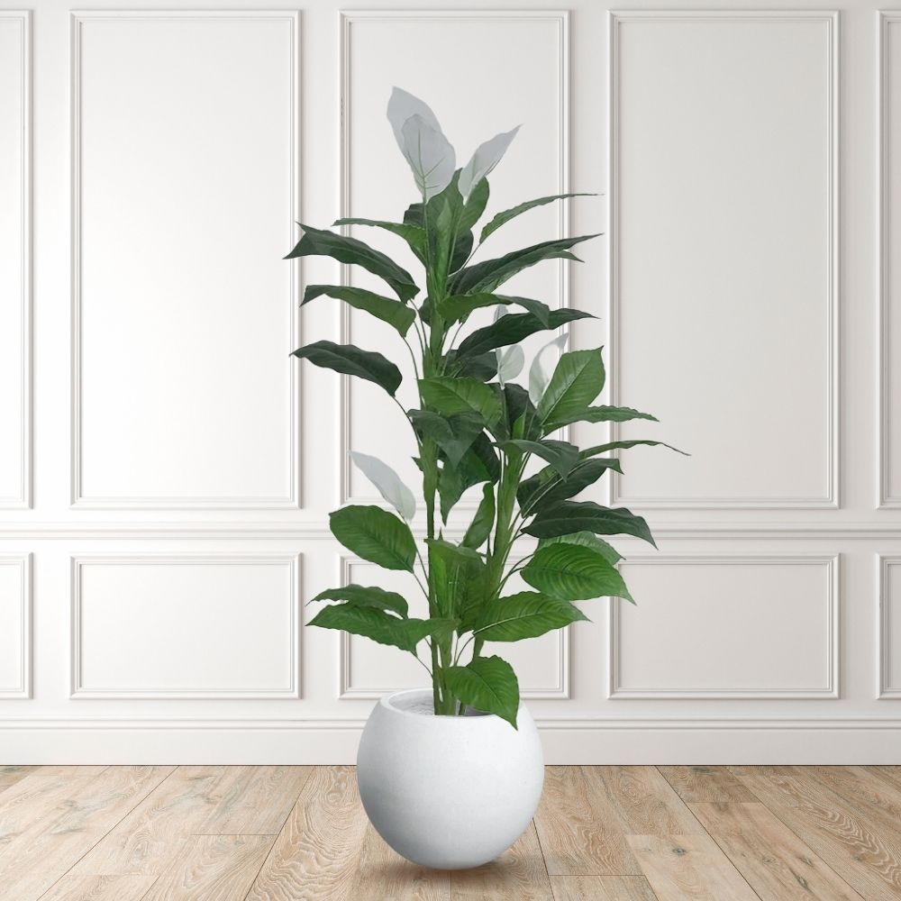 Belen Artificial Anthurium Leaf Potted Plant (Multiple Sizes)