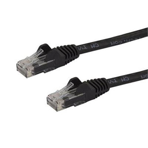 50ft CAT6 Ethernet Cable - Black Snagless Gigabit - 100W PoE UTP 650MHz Category 6 Patch Cord UL Certified Wiring/TIA