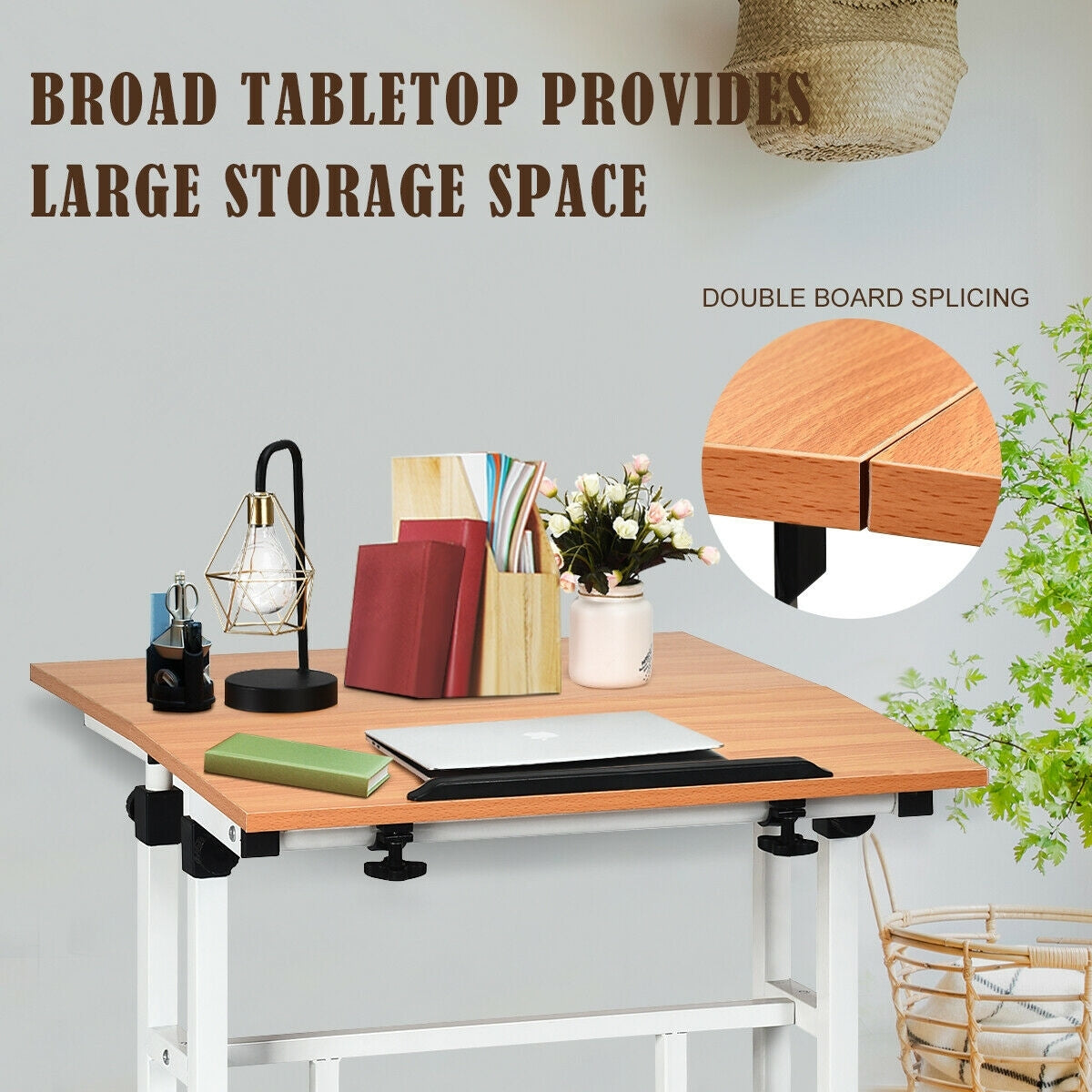 2 in 1 Height Adjustable Sit Standing Computer DeskÂ