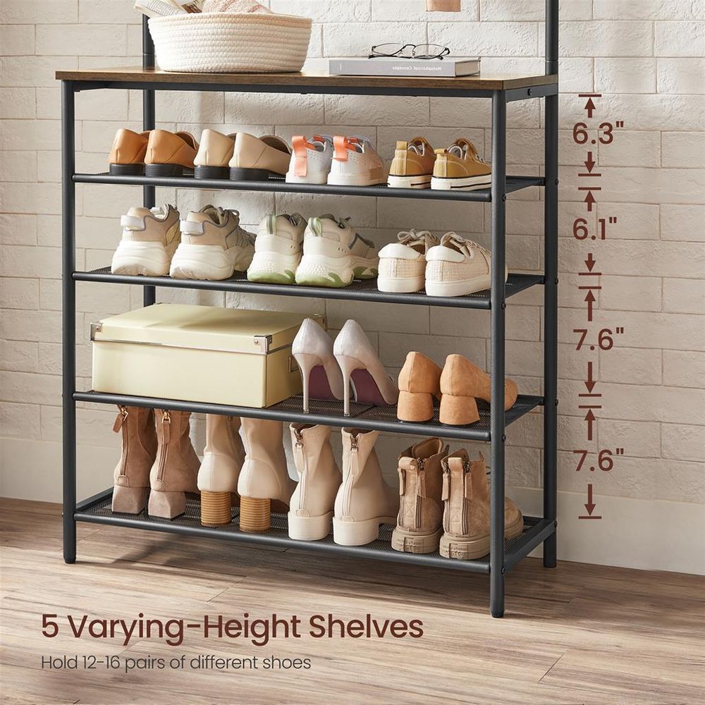 VASAGLE Hall Tree with Shoe Bench
