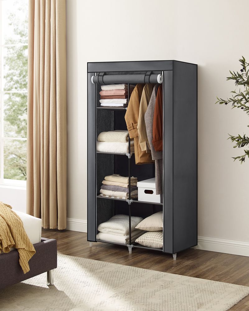 SONGMICS Clothes Storage Organizer with 6 Shelves