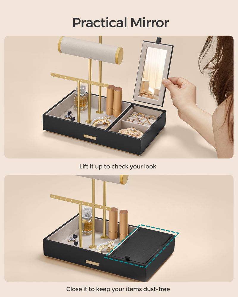 SONGMICS Jewelry Holder with Necklace Earring Bracelet Holder