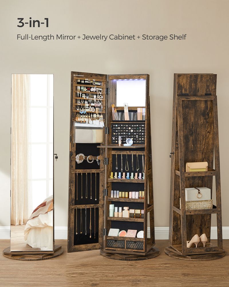 SONGMICS Jewelry Organizers Cabinet with Mirror