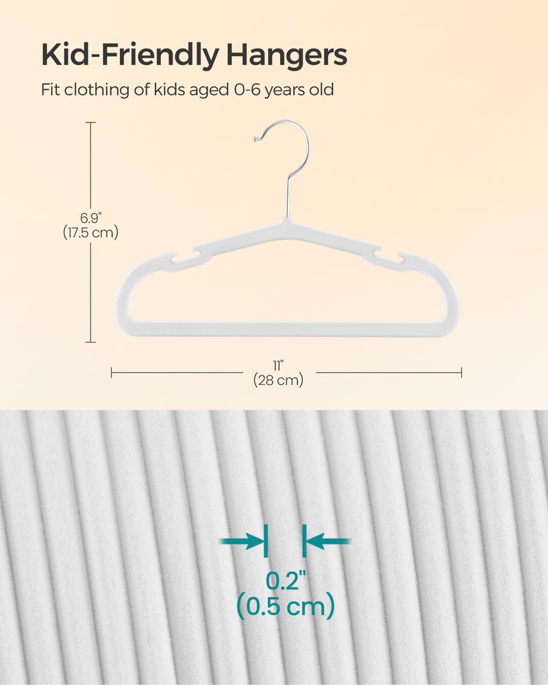 SONGMICS Kids Hangers 50 Pack
