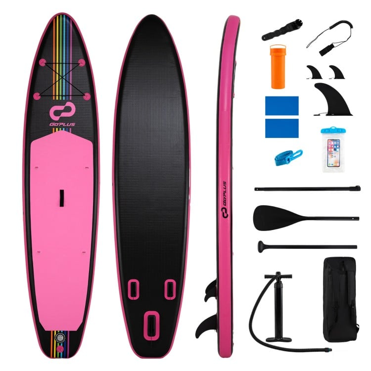 11' Wide Inflatable Stand Up Paddle Board with Backpack for All Skill Levels