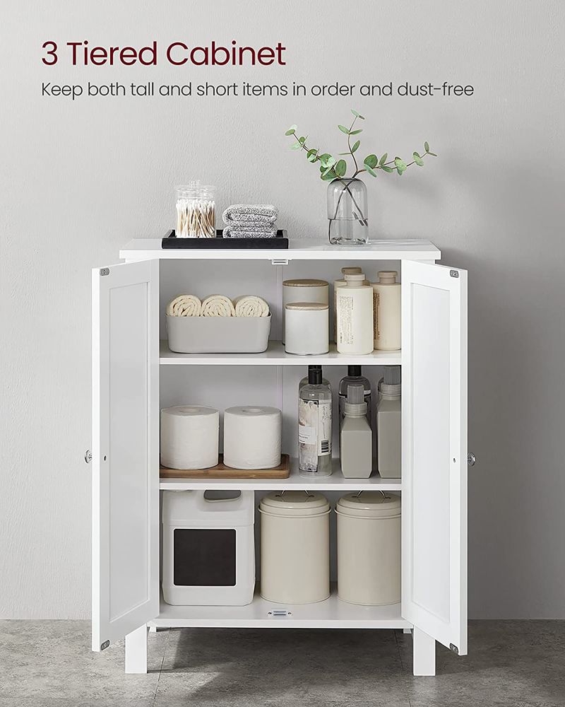 VASAGLE Bathroom Storage Unit with 2 Adjustable Shelves