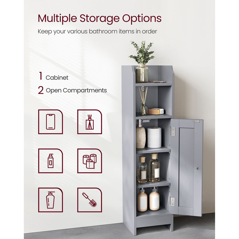 VASAGLE Small Bathroom Storage Corner Floor Cabinet