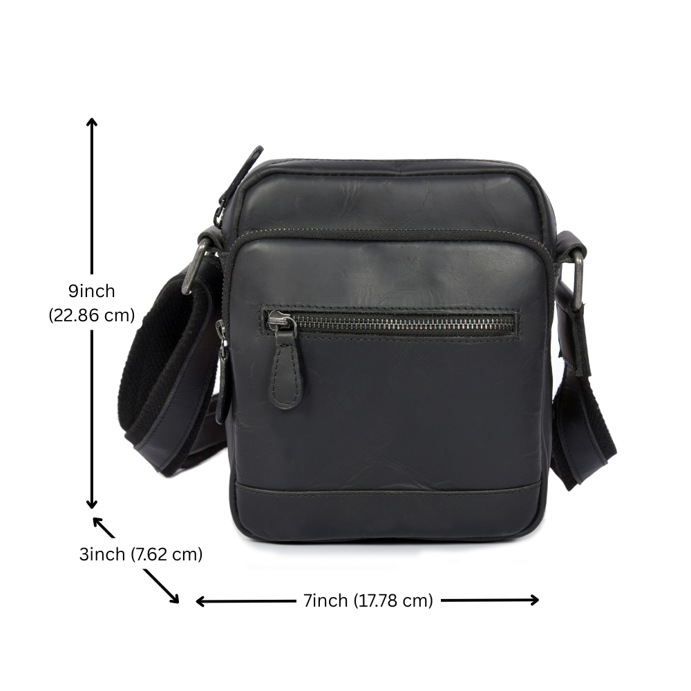 Leather Shoulder Bag – Cognac | Compact Crossbody Satchel