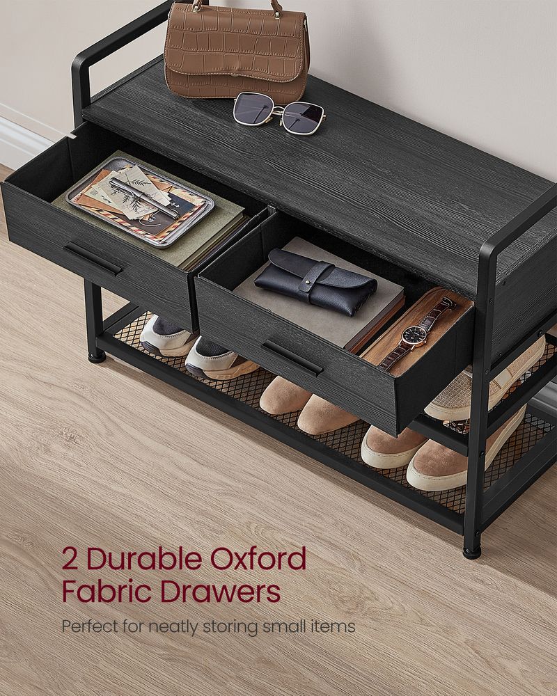 VASAGLE Hall Tree with Bench and Shoe Storage