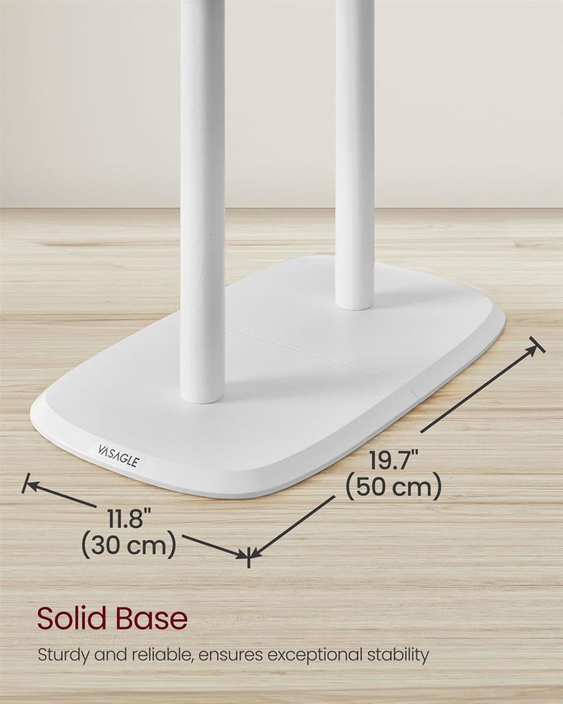 VASAGLE Hall Coat Tree with 8 Hooks and Storage Shelf